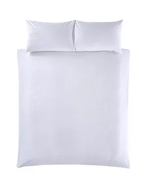 Image of Hotel Collection Woven Stripe Duvet Cover Set - Slate