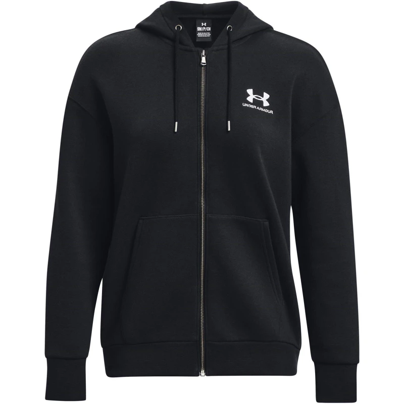Image of Under Armour Womens Essential Full Zip Fleece Black female 10 (S)