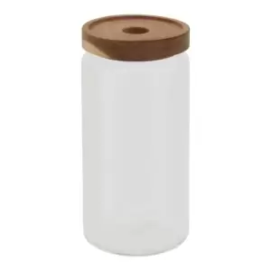 Image of Glass Storage Jar with Acacia Wood Lid 1000ml