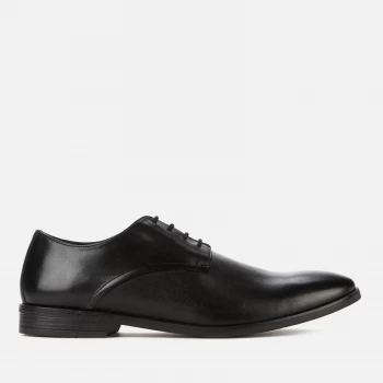Image of Clarks Mens Stanford Walk Leather Derby Shoes - Black - UK 8
