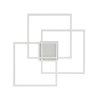 Image of Ideal Lux FRAME-2 - Integrated LED Indoor 3 Lights Ceiling Lamp White 3000K