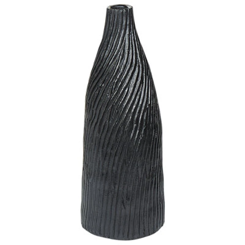 Image of Beliani Decorative Vase Florentia Ceramic 50 Cm Black