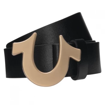 Image of True Religion Horseshoe Buckle Belt - Black/Gold