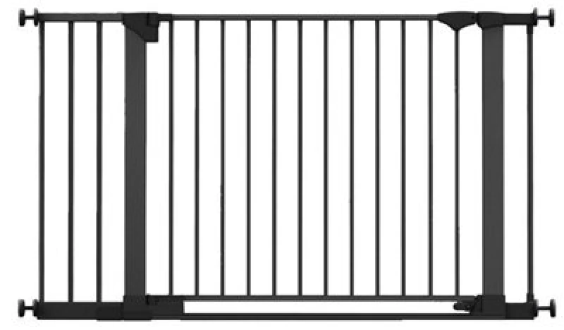 Image of Safetots Safestep Gate, Black, 131Cm - 138Cm, Extra Low Walkthough, 81Cm Extra Wide Doorway, Extra Wide Baby Gate