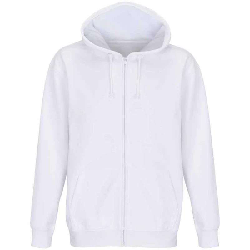 Image of SOL'S Mens Carter Full Zip Hoodie in White Size: XS White Male XS