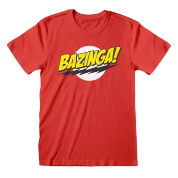 Image of Big Bang Theory - Bazinga Unisex Medium T-Shirt - Red