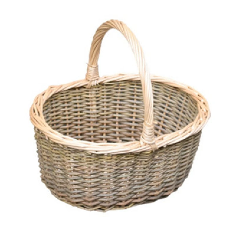 Image of Red Hamper S054/home Wicker Large Green Willow Hollander Shopping Basket