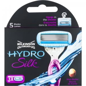 Image of Wilkinson Sword Hydro Silk Replacement Blades 3 pc