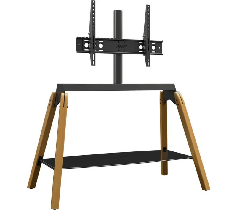 Image of AVF Hoxton Quad FSL1120HOQLWB 1120 mm TV Stand with Bracket - Light Wood & Black,Brown 5014117983168