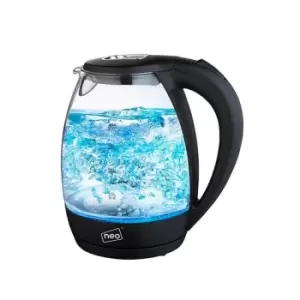 Image of Neo 2200W 1.7 Litre Cordless LED Illuminated Electric Glass Jug Kettle - Blue