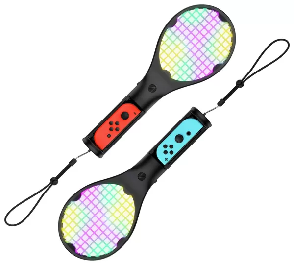 Image of STEALTH Joy-Con Light Up Tennis Rackets For Switch Twin Pack