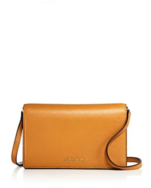 Image of Michael Michael Kors Medium Front Flap Leather Crossbody Bag