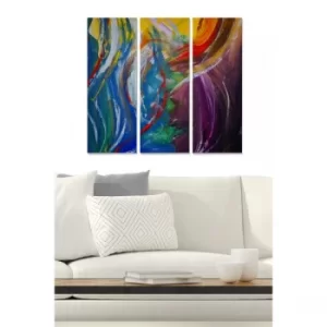 Image of MDF948591 Multicolor Decorative MDF Painting (3 Pieces)