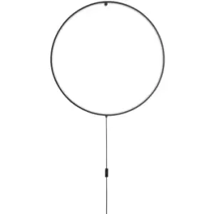 Image of Netlighting Merano Brownsville Integrated LED Wall Lamp Sandy Black Aluminium Bl