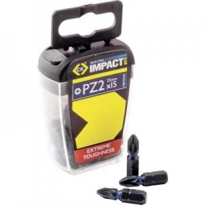 Image of C.K. T4560 PZ2D15 Bit set 15 Piece Pozidriv Torsion Control Technology