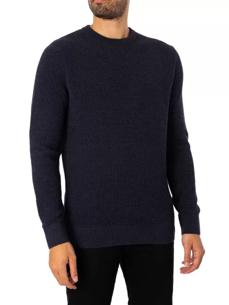 Image of Textured Crew Knit