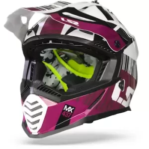 Image of LS2 MX437 Fast Evo Xcode Gloss White Violet XL