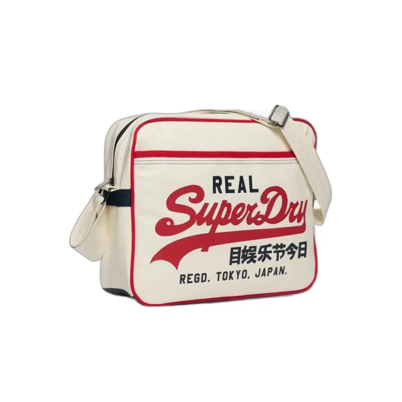 Image of Superdry Womens Bag Superdry Retro Alumni Messenger Blanc Female TU