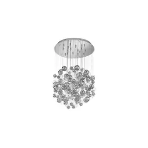 Image of Ideal Lux Bollicine - 14 Light Blown Glass Bubbles Cluster Pendant Chrome, G9