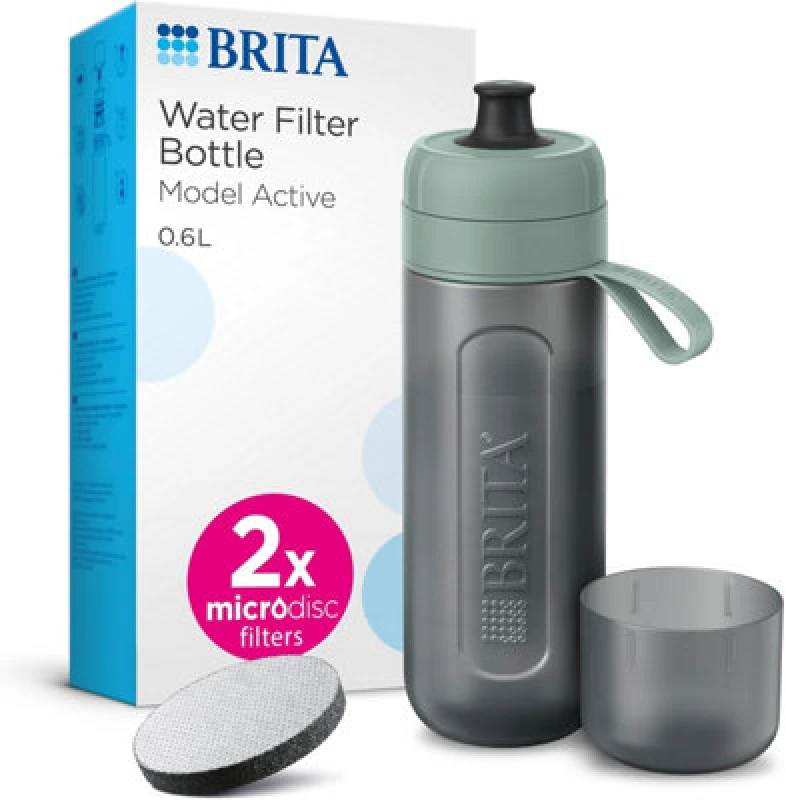 Image of Brita Sports Water Filter Bottle Active Dark Green 1052251