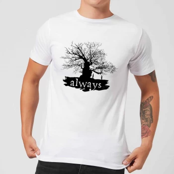 Image of Harry Potter Always Tree Mens T-Shirt - White - XS