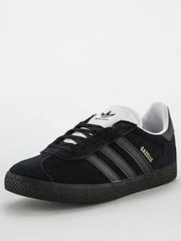 Image of adidas Originals GAZELLE J Junior Trainer - Black, Size 4