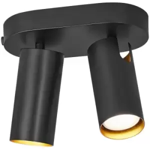 Image of Nordlux Lighting - Nordlux Mimi Twin Ceiling Spotlight Black GU10