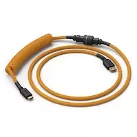 Image of Glorious Coiled Cable USB-C to USB-A - Glorious Yellow (GLO-CBL-COIL-GG)
