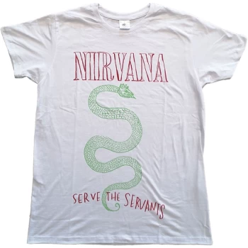 Image of Nirvana - Serve The Servants Unisex Medium T-Shirt - White