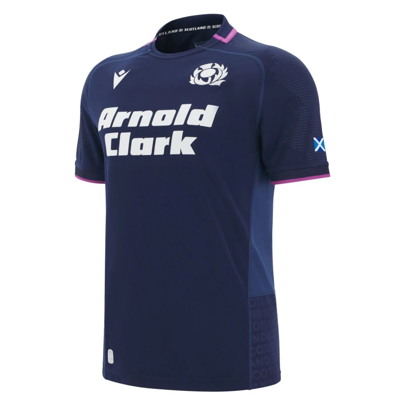 Image of Macron Scotland Rugby Home Shirt 2025 Adults - Blue Male S