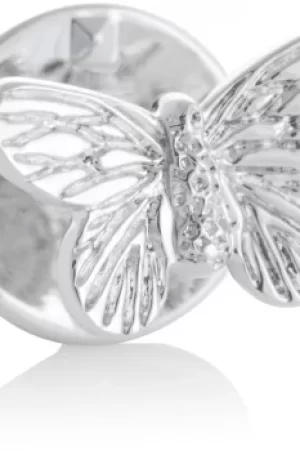 Image of 3D Butterfly Silver Pin OBPIN07