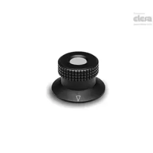 Image of ELESA Knurled control knob-MBR.30 B-5+FK-C5 Blue