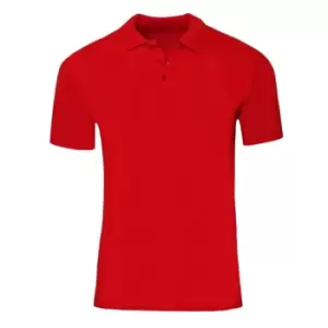 Image of SOLS Mens Prescott Jersey Short Sleeve Polo Shirt (M) (Red)
