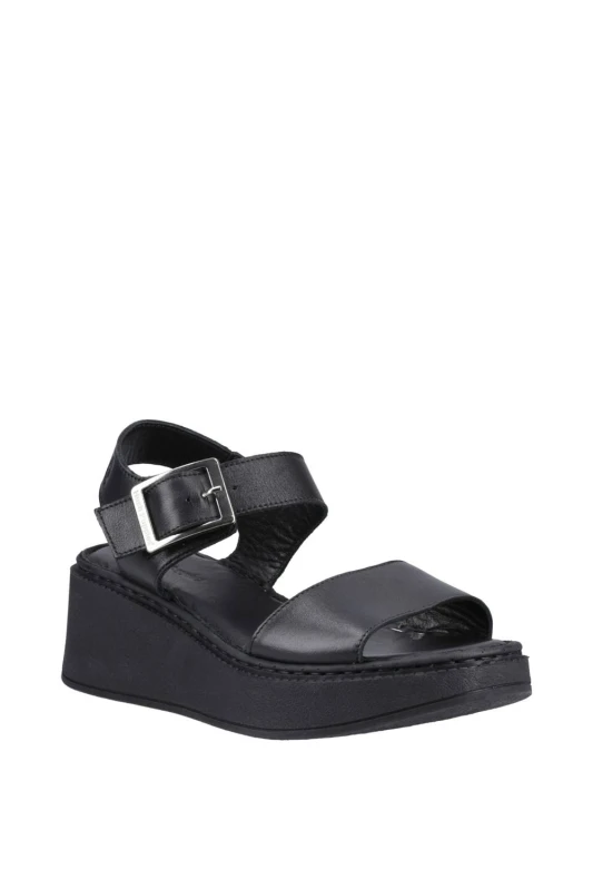 Image of Hush Puppies Beatrix Wedge Sandal Black