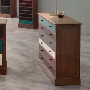 Image of Pacific Loft 6 Drawer Chest, Pine Loft Dark Drawers