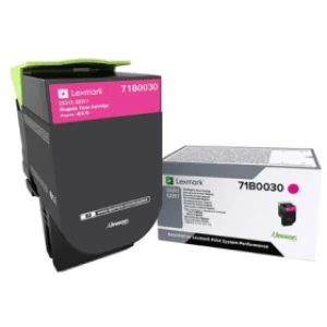 Image of Lexmark 71B0030 Magenta Laser Toner Ink Cartridge