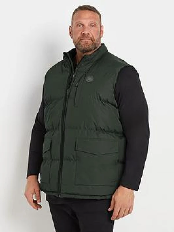 Image of BadRhino BadRhino Men Zip Through Gilet in Dark Green Size: 2X-large Dark Green XXL Male 5063111464708