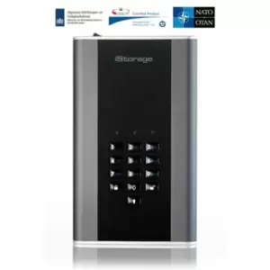 Image of iStorage DiskAshur DT2 external hard drive 18000 GB Black Grey