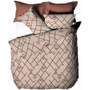 Image of Furn Inka Duvet Cover Set (Single) (Brick Red)