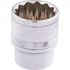 Image of Draper 3/8" Drive Polished Finish Hi Torq Bi Hexagon Socket Metric 3/8" 18mm