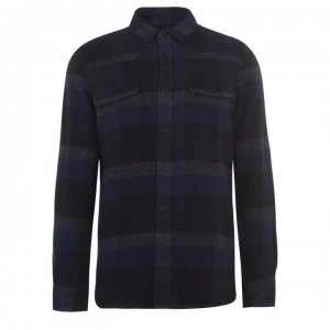 Image of French Connection Flannel Shirt - Utility Blue