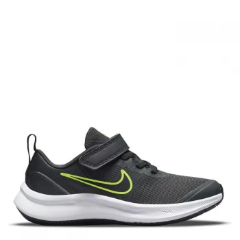 Image of Nike Star Runner 3 Little Kids Trainers - DkGrey/Blk/Volt