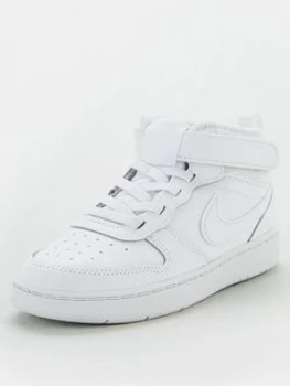 Image of Nike Court Borough Mid 2 Infant Trainer - White