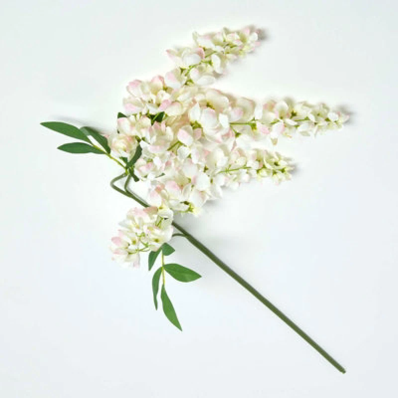 Image of Homescapes Cream Wisteria Flower Single Stem 92cm Cream