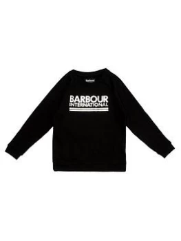 Image of Barbour International Girls Kiara Sweat Top - Black, Size Age: 6-7 Years, Women
