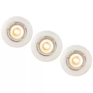 Image of Focus Modern Recessed Downlight - Ø8,1cm - LED Dim. - GU10 - 3x5W 3000K - White - Set of 3