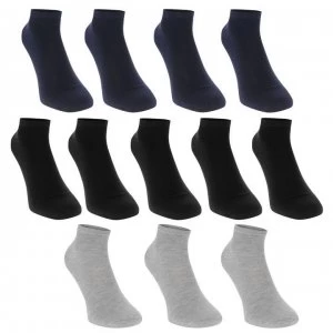 Image of Donnay Trainer Socks 12 Pack Childrens - Dark Asst