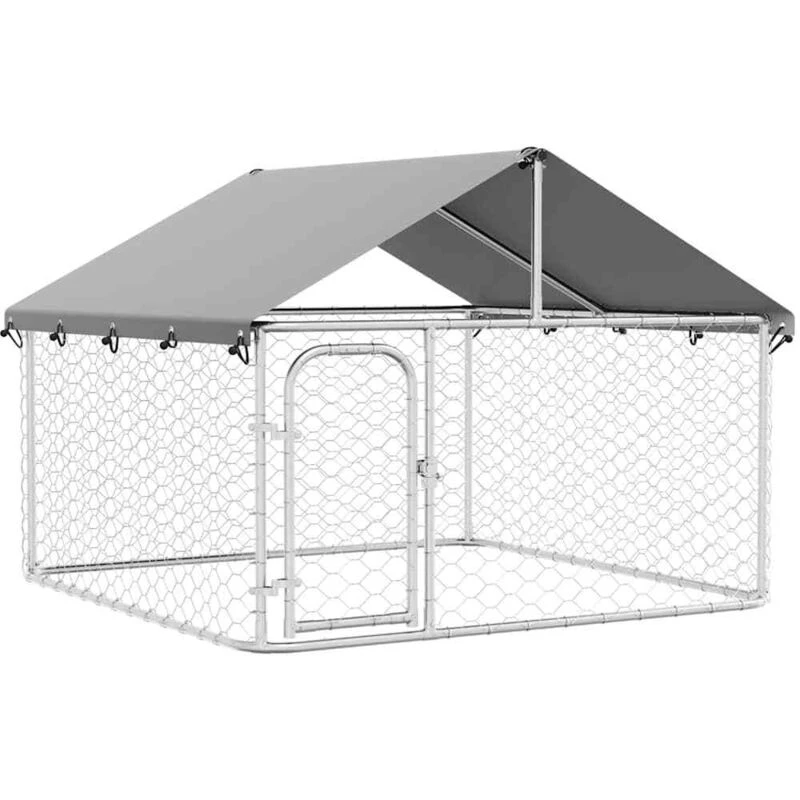Image of VIDAXL Outdoor Dog Kennel with Roof 200x200x150cm Vidaxl 8720286705070