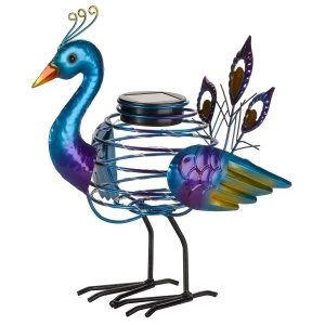 Image of Smart Garden Smart Solar Peacock Spiralite Garden Ornament