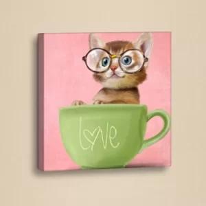 Image of TEK094 Pink Yellow Green Decorative PU Leather Painting